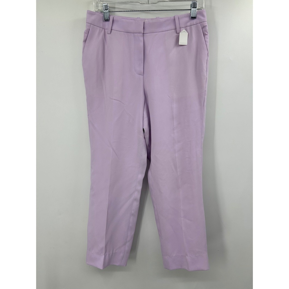 Lafayette 148 New York Clinton Lavender Purple Straight Leg Pants Womens Size 8